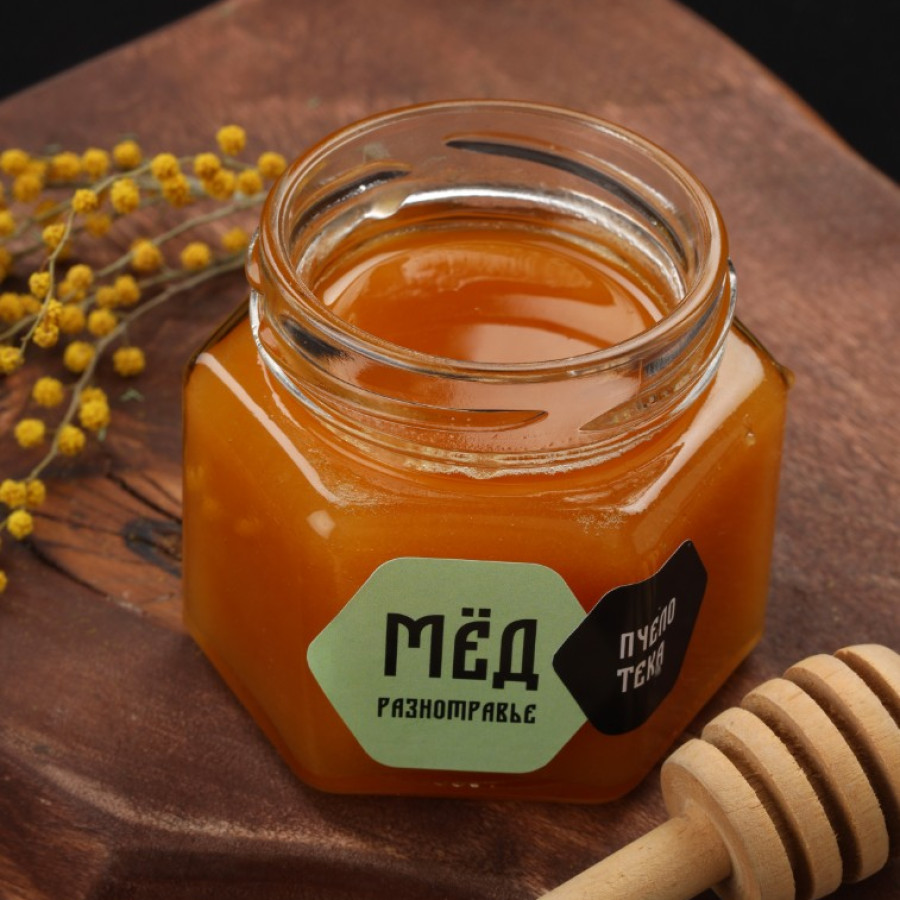Мёд цветочный (разнотравье), 150 гр. Мёд цветочный (разнотравье), 150 гр.